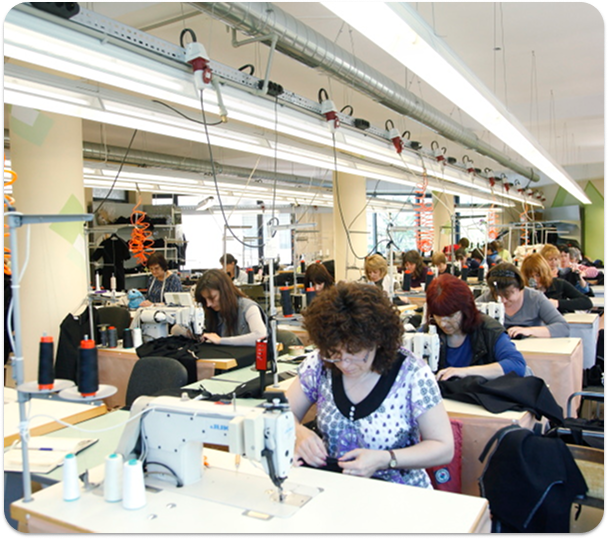 Sewists working at Mode Agency mirage in Vratsa, Bulgaria